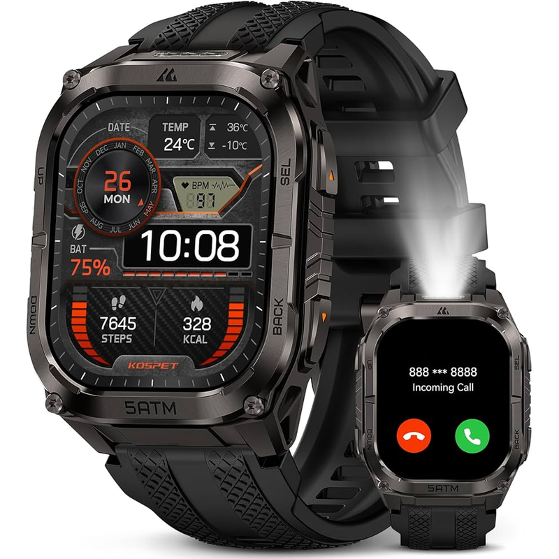 KOSPET TANK M4C AMOLED 5 ATM Smart Watch Price in Bangladesh - Mobile.com.bd