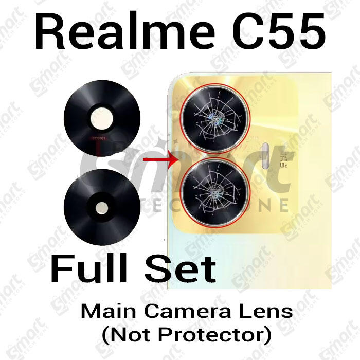 Realme Main Camera Glass / Lens For Realme C55 Replacement Part (Not Tempered Camera Glass Protector) Screen & Lens Protectors Price in Bangladesh - Mobile.com.bd