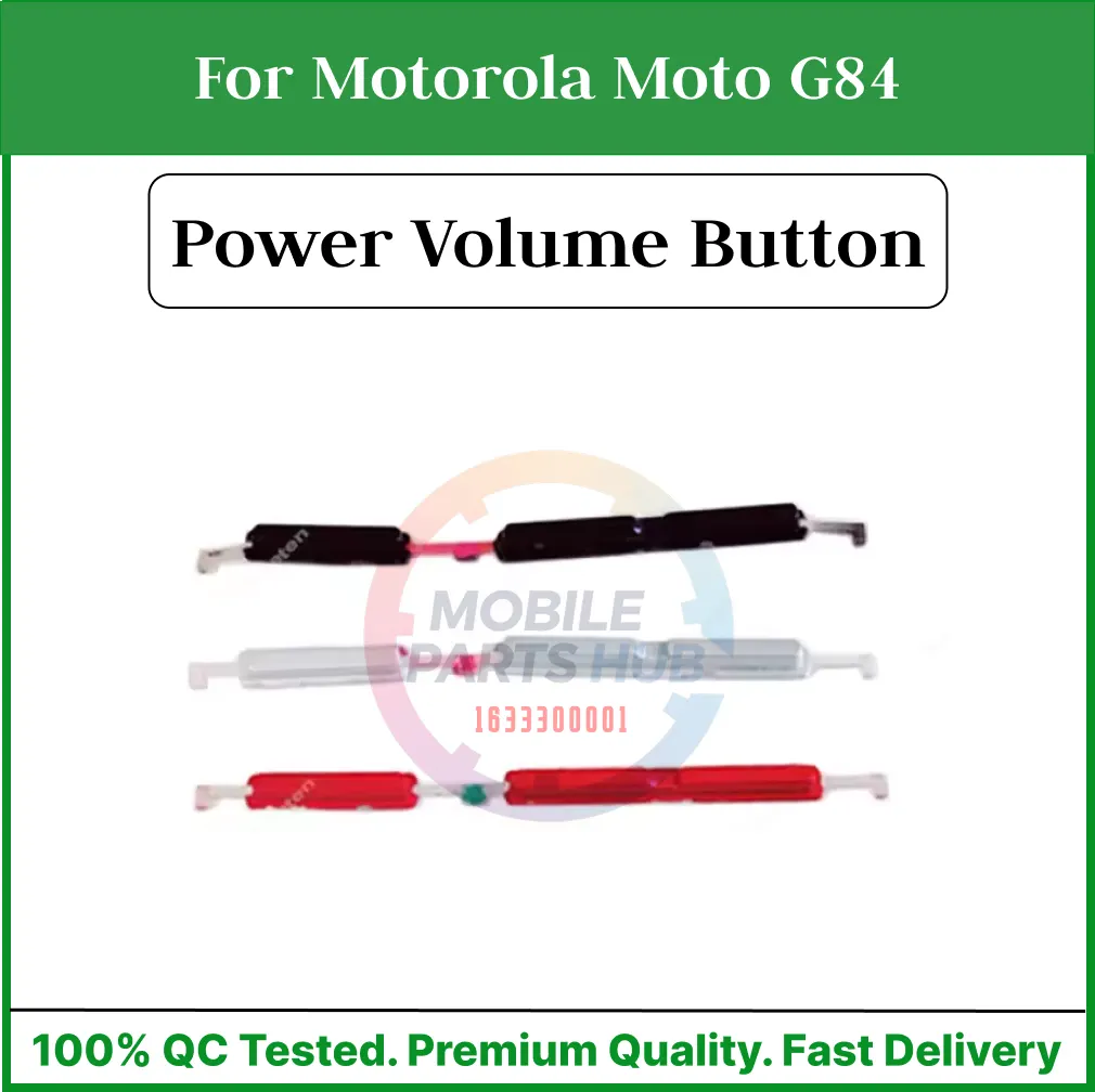 Compatible with For Motorola Moto G84 External Side Buttons Power On Off + Volume Control Button Outside Side Keys - Price in Bangladesh
