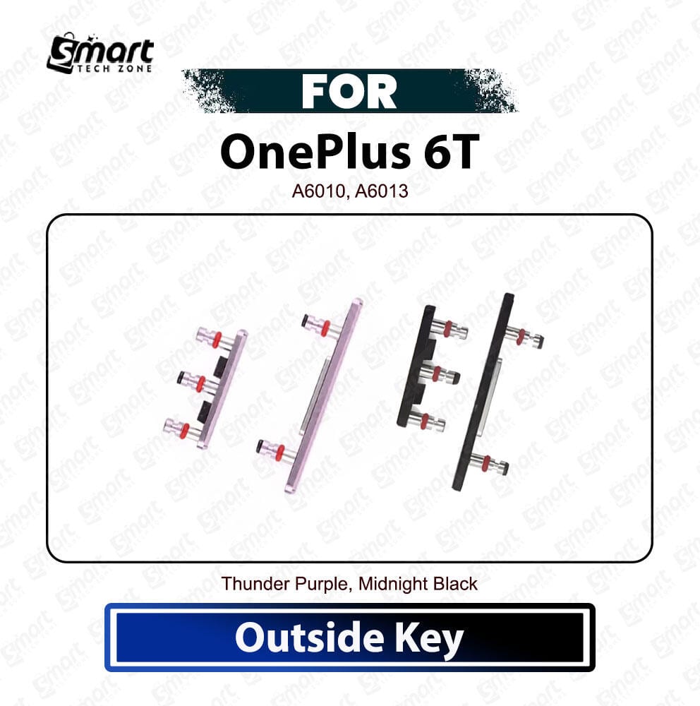 OnePlus 6T External Side Keys - Power On Off Switch Button & Volume Up Down Outside Key Replacement Repair Spare Parts (A6010, A6013) - Price in Bangladesh