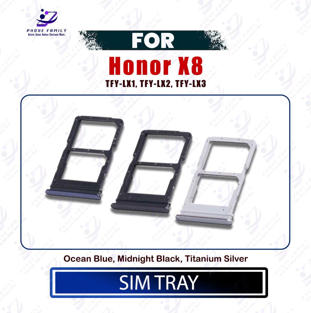 Honor X8 Sim Tray / Sim Slot /SD Card Tray /Holder Card compatible Replacement Parts (TFY-LX1, TFY-LX2, TFY-LX3) - Price in Bangladesh