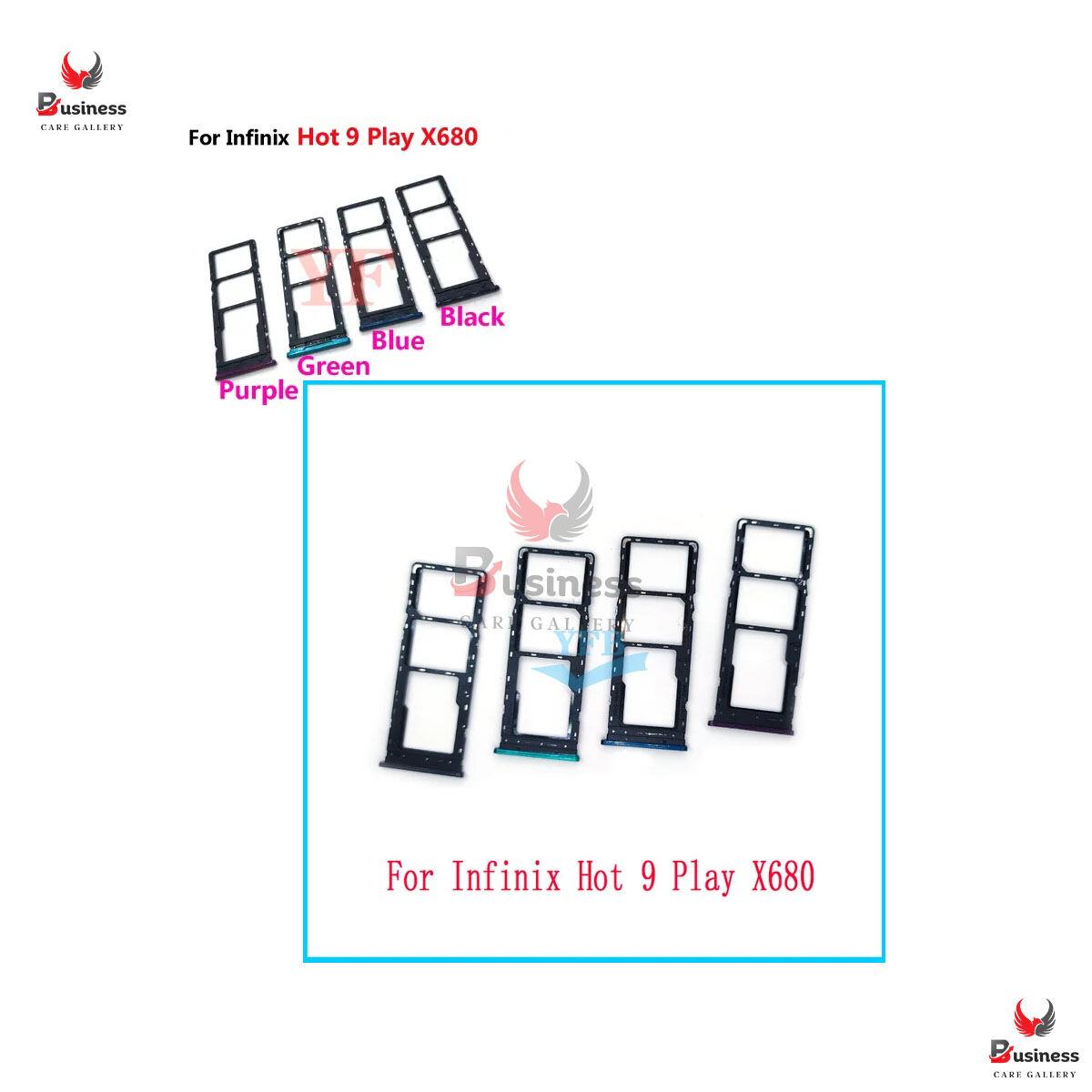 Infinix SIM Card Holder Tray for Infinix Hot 9 Play Replacement Parts Price in Bangladesh - Mobile.com.bd
