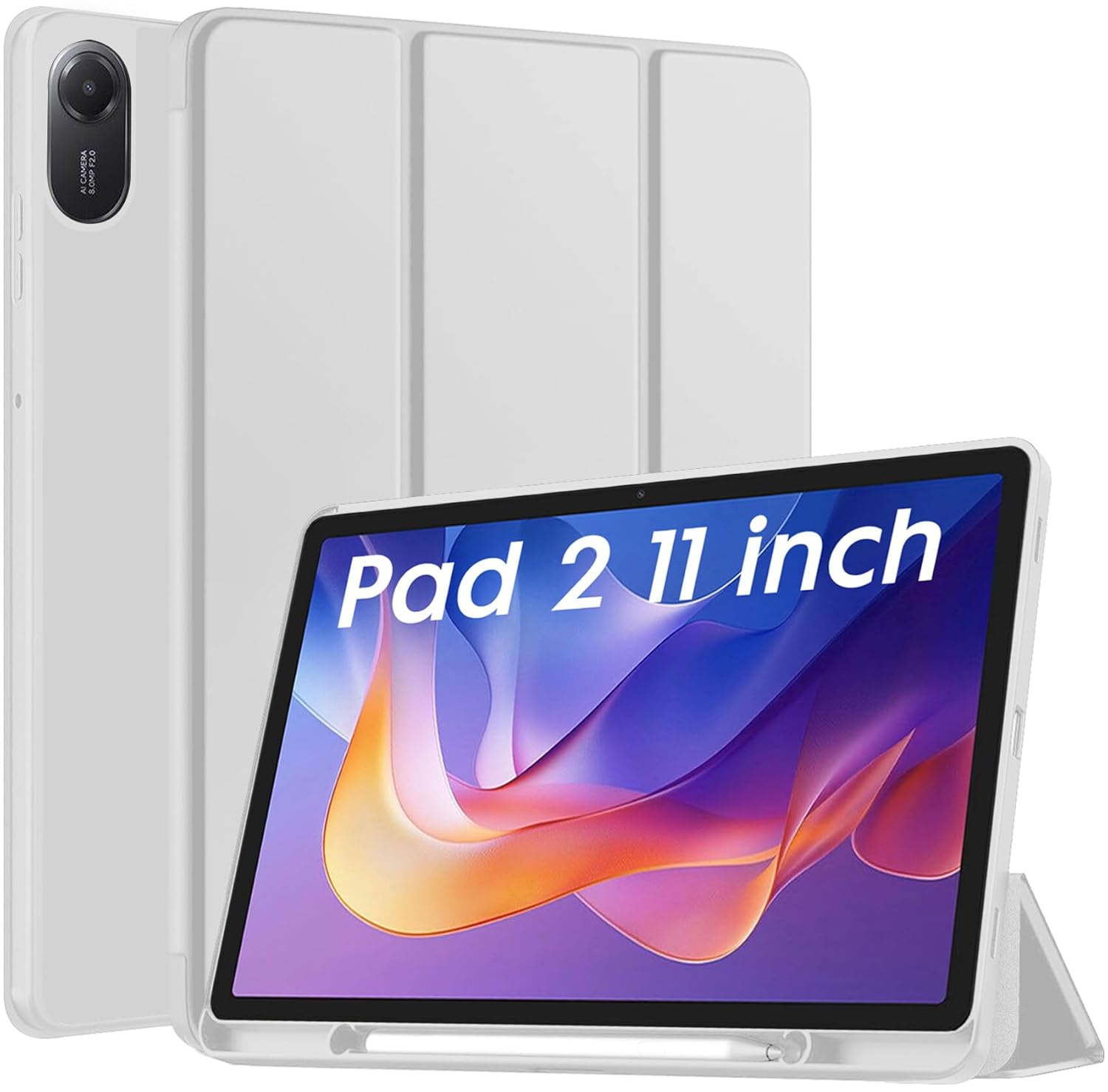 Xiaomi Silicone Case for Redmi Pad 2 2025 11 Inch, Lightweight Protective Case with Stand Functio and Auto Sleep/Wake Function With Pen Holder Tablet Cases & Covers Price in Bangladesh - Mobile.com.bd