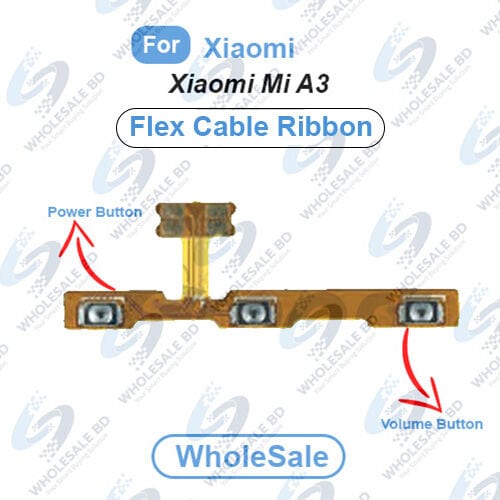 Xiaomi Mi A3 Power On/Off Switch Button Side Volume Up Down Buttons Flex Cable Replacement Parts (Wholesale) Other Parts Price in Bangladesh - Mobile.com.bd