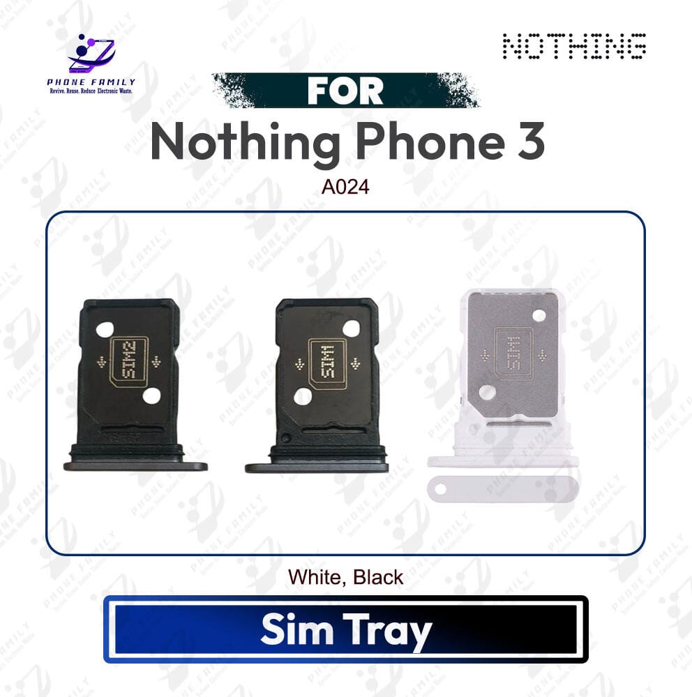 Nothing Phone (3) Tray / Sim Slot /SD Card Tray /Holder Card compatible Replacement Parts | A024 Sim Card Tray Price in Bangladesh - Mobile.com.bd