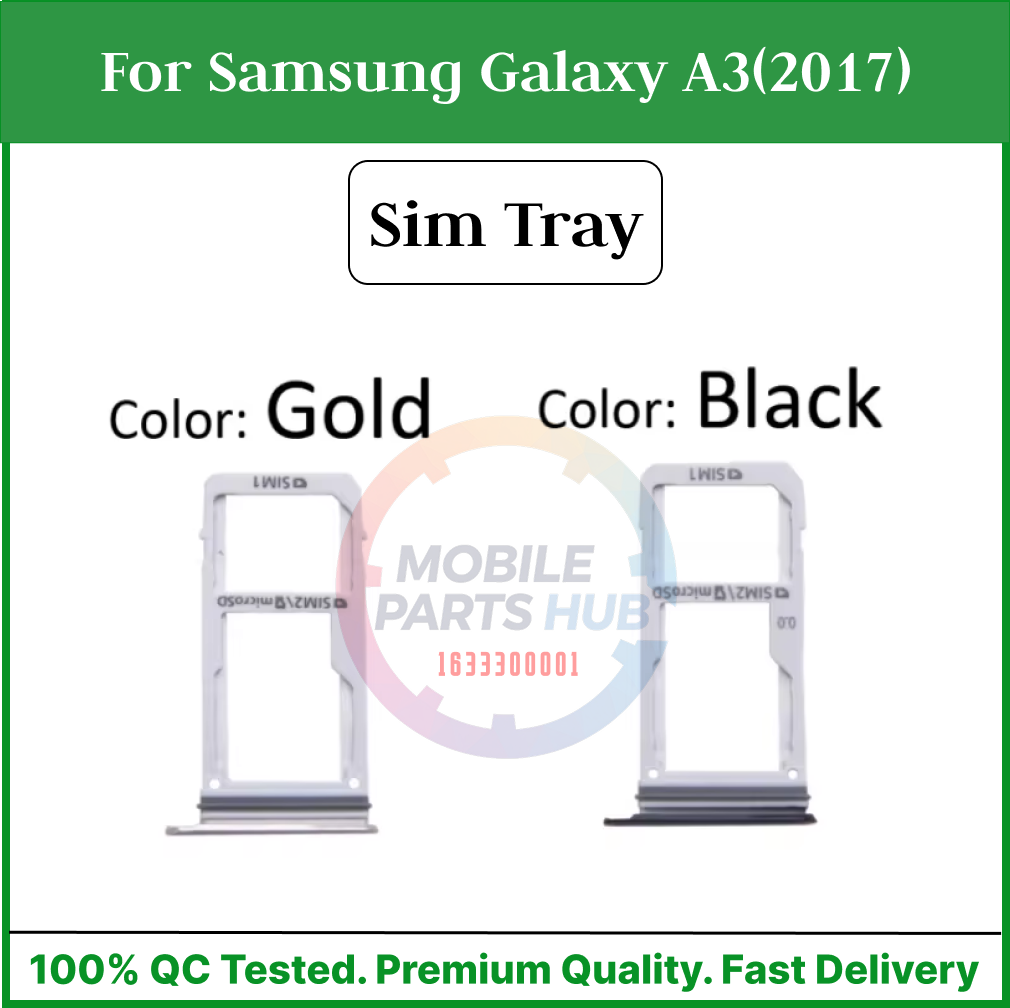 For Samsung Galaxy A3(2017) Sim Tray Micro SD Card Slot with Sim Ejector Pin Replacement Parts - Price in Bangladesh