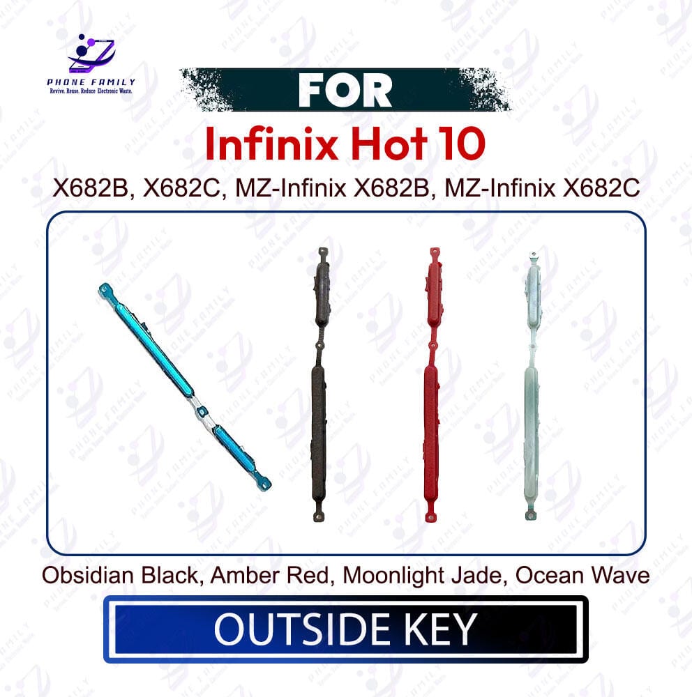 Infinix Hot 10 Power & Volume Button Out Side Key Replacement Part X682B, X682C, MZ-Infinix X682B, MZ-Infinix X682C Power Volume Flex Price in Bangladesh - Mobile.com.bd