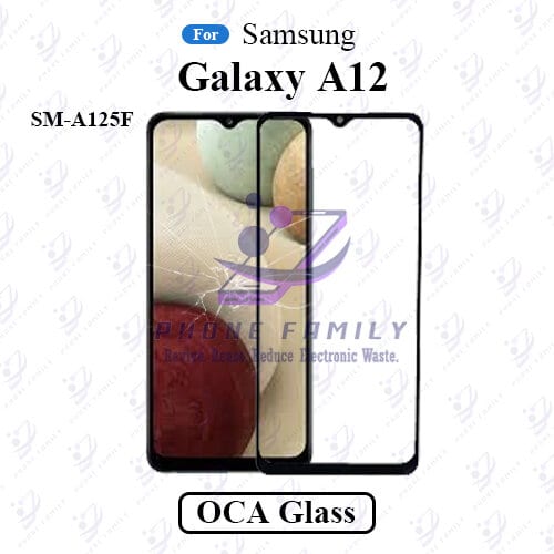 For Samsung Galaxy A12 SM-A125F LCD Display Touch Screen Front Glass Lens + Lamination OCA Oca Glass Price in Bangladesh - Mobile.com.bd