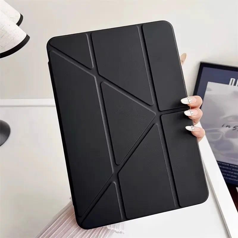 Honor Pad 10 12.1 inch 2025 Case with Pen Holder, Soft TPU Back Trifold Stand Protective Smart Cover Flip, Auto Wake & Sleep (Black - Navy Blue) - Price in Bangladesh