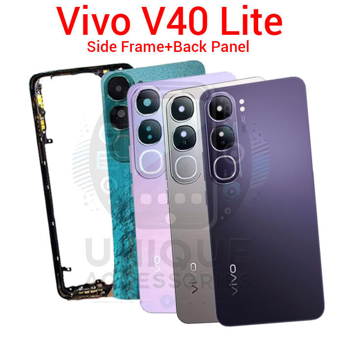 Vivo For Vivo V40 Lite Side Frame + Back Panel Housing + Camera Glass Back shell Replacement Spare Parts Back Panels & Housings Price in Bangladesh - Mobile.com.bd