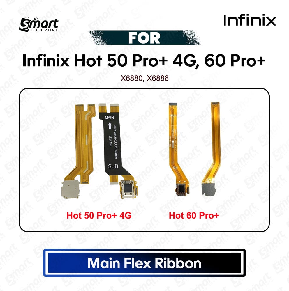 Infinix Hot 50 Pro+ 4G, Hot 60 Pro+ Main Board Motherboard Connector Flex Cable Ribbon PCB Board Replacement Repair Spare Part (X6880, X6886) - Price in Bangladesh