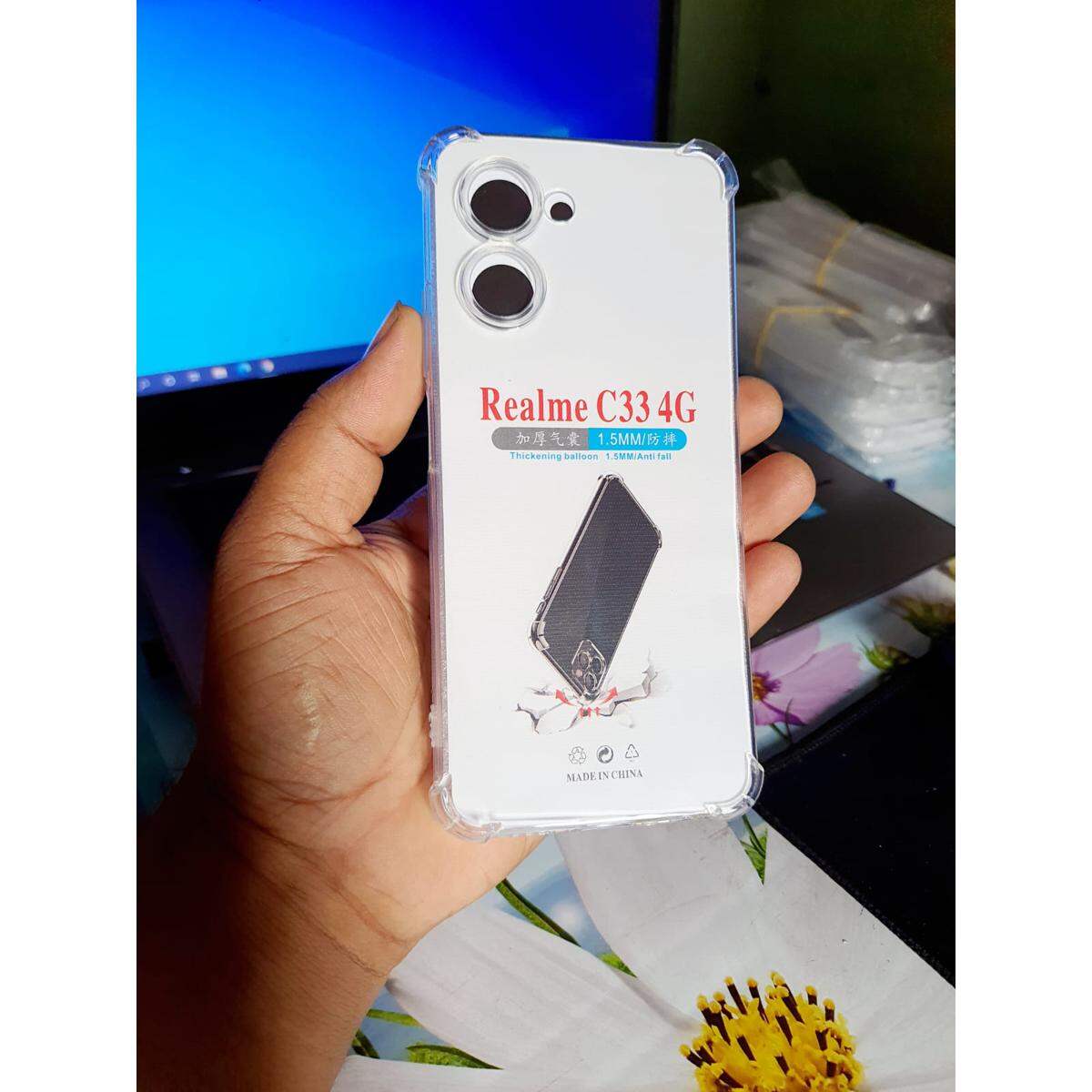 For Realme C33 Case Luxury crystal clear tpu Soft Back Cover Silicone Phone Cases
