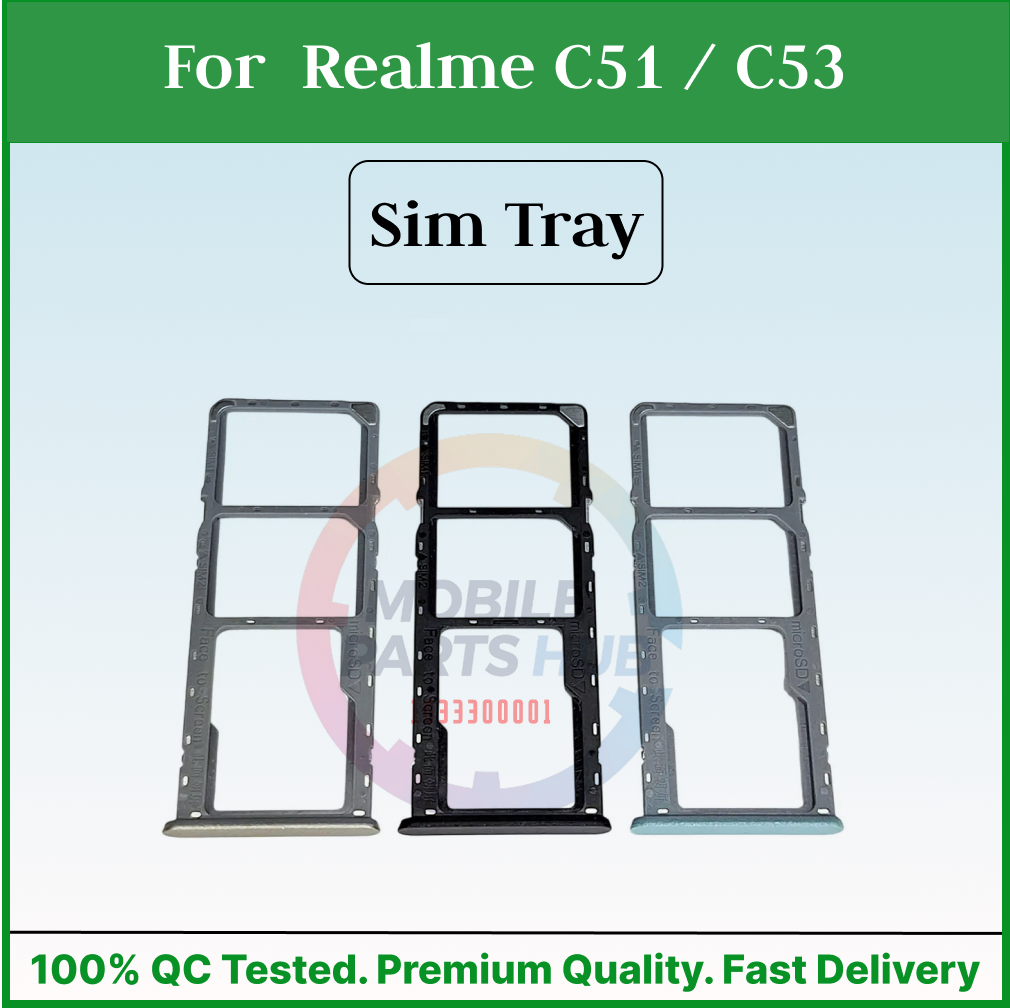 Realme C51 / C53 Sim Tray Micro SD Card Slot with Sim Ejector Pin Replacement Part: Mobile Parts & Accessories Price in Bangladesh - Mobile.com.bd