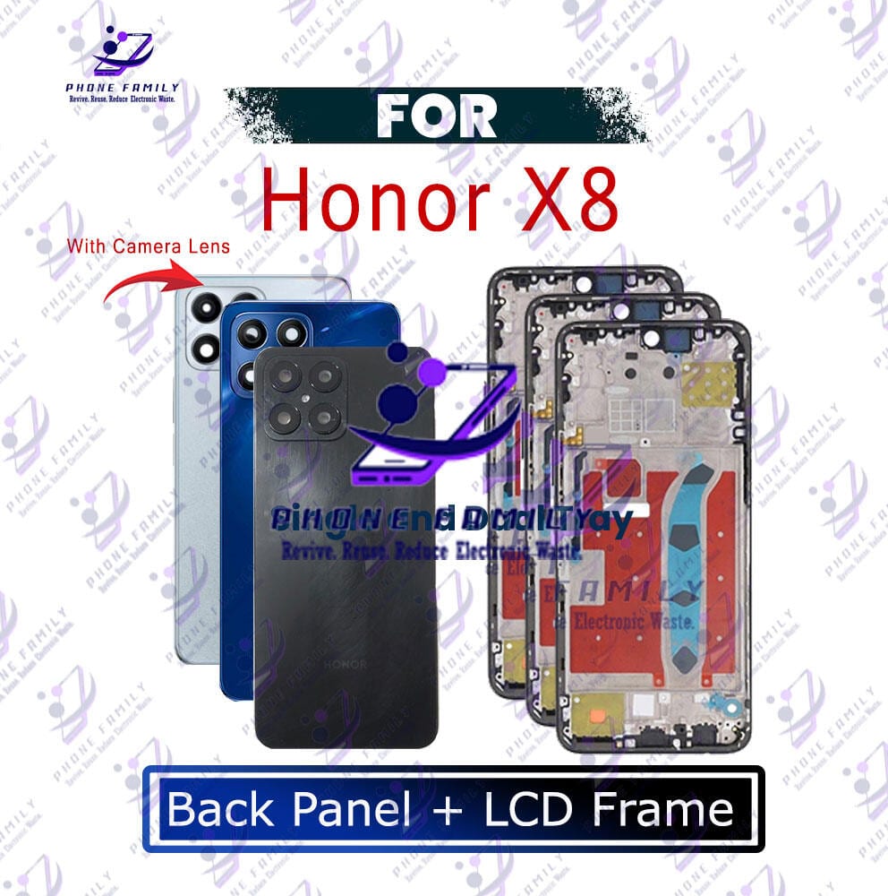 For Huawei Honor X8 Full Body Housing LCD Frame and Back Panel With Camera Glass - Price in Bangladesh