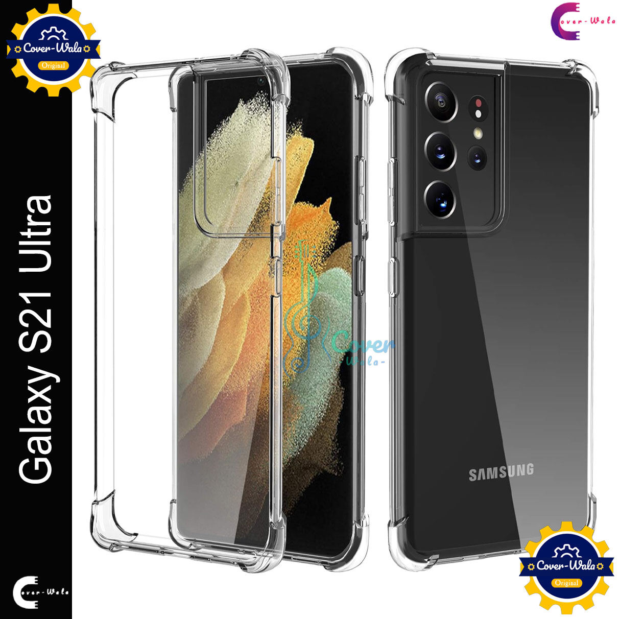 Transparent back cover For Samsung Galaxy S21 Ultra 5G Luxury transparent Protect Back Cover Soft Case - Price in Bangladesh