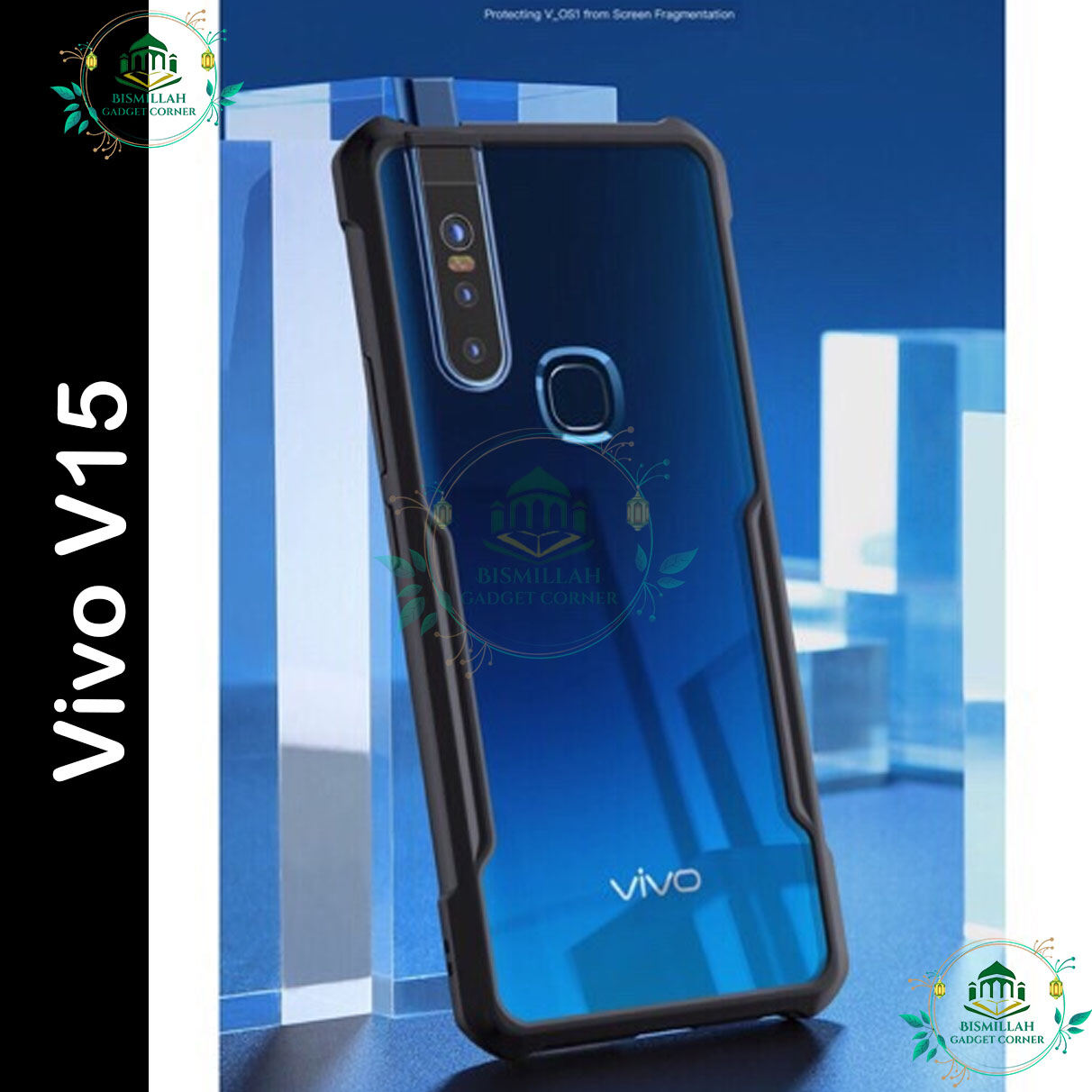 Xundd Back Cover for Vivo V15 Transparent Hybrid Hard PC Back Bumper