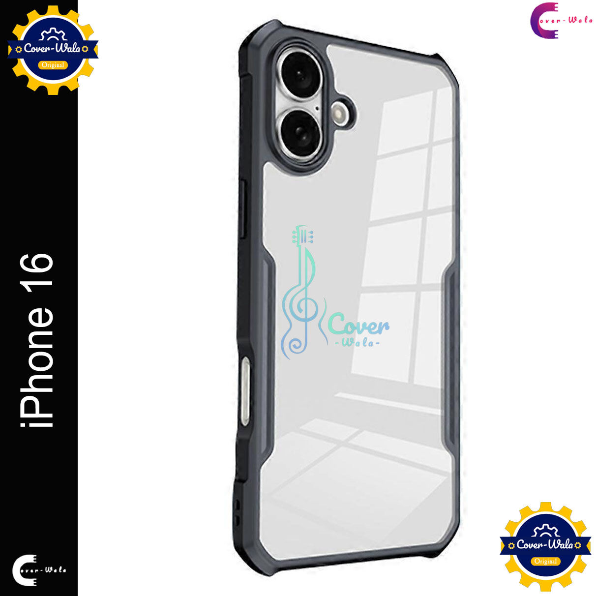 Xundd Back Cover for iPhone 16 5G Transparent Hybrid Hard PC Back Bumper