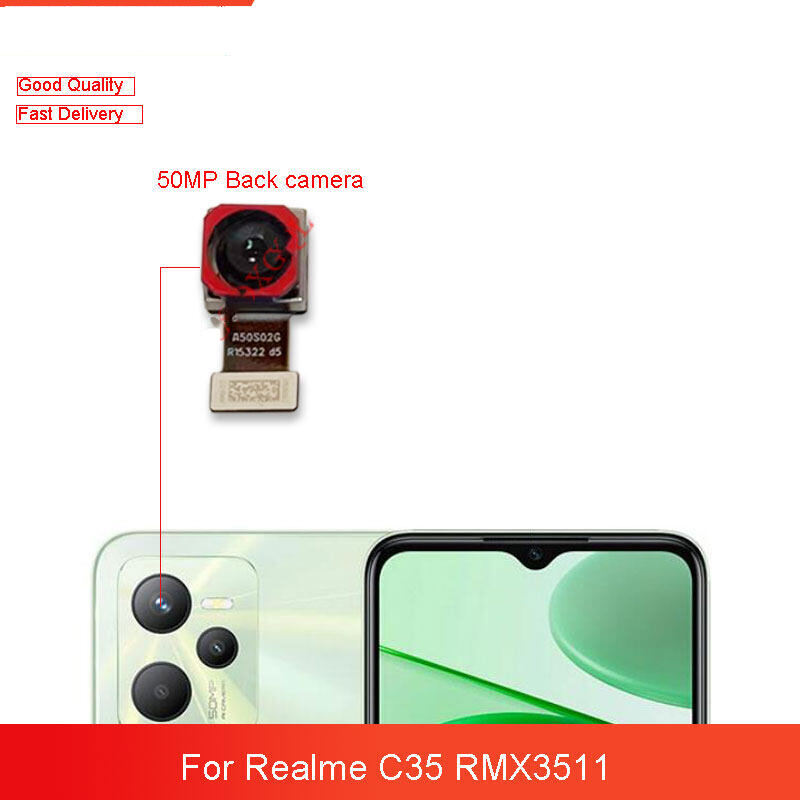 Rear Camera For Realme C35 Back View Main Big Backside Camera Module Flex Cable Replacement Repair Spare Parts Replacement Parts Price in Bangladesh - Mobile.com.bd