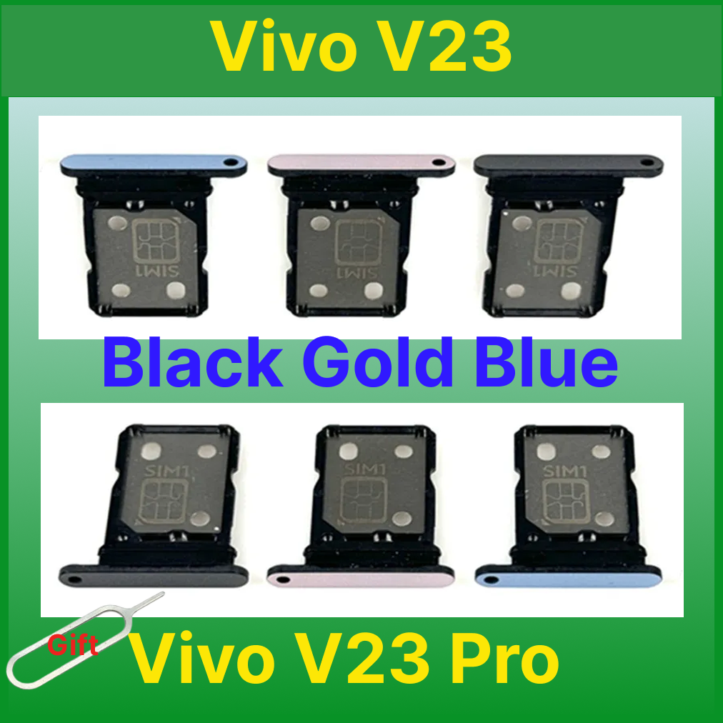 For Vivo V23/V23 Pro Single / Dual Nano Sim Card Tray Holder Sim Adaptor With Free Sim Ejector Pin Replacement Part Mobile Parts & Accessories Price in Bangladesh - Mobile.com.bd