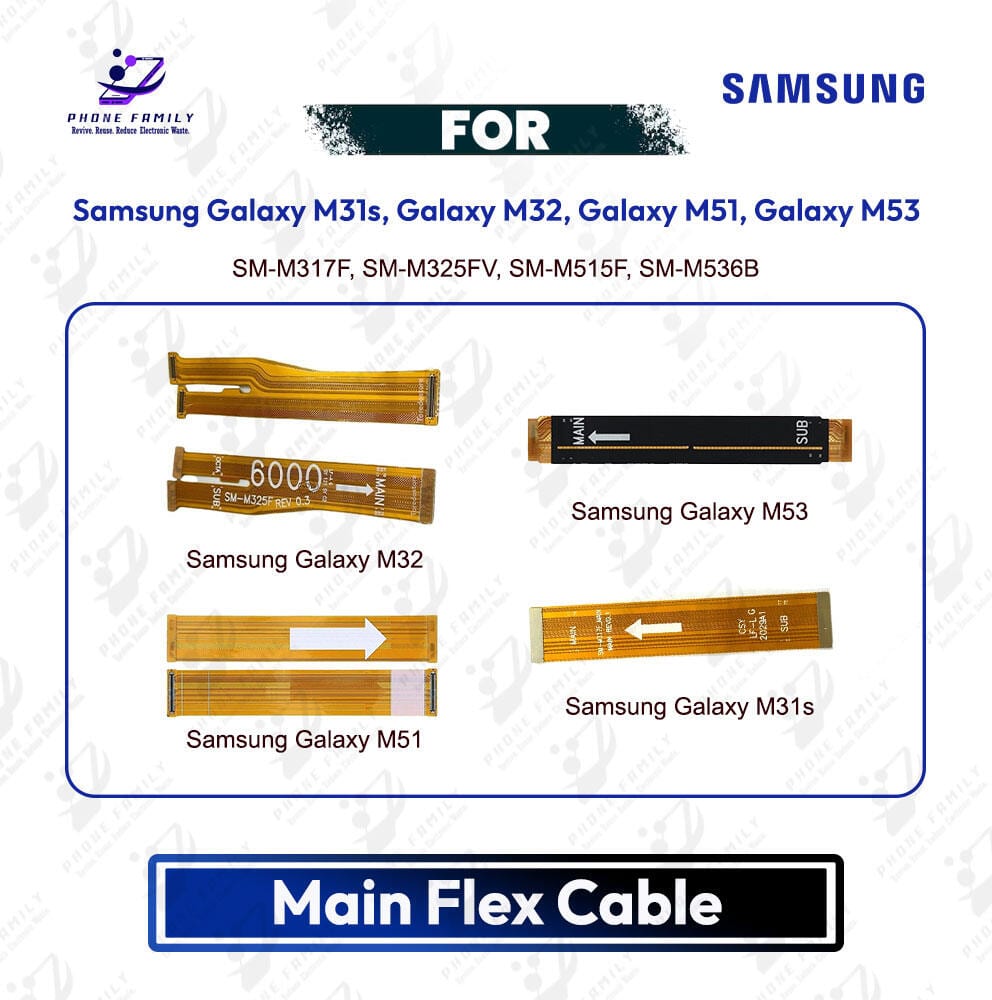 Samsung Galaxy M31s, Galaxy M32, Galaxy M51, Galaxy M53 Main Board Motherboard Connector Flex Cable PCB Board Repair Spare Part Replacement - Price in Bangladesh