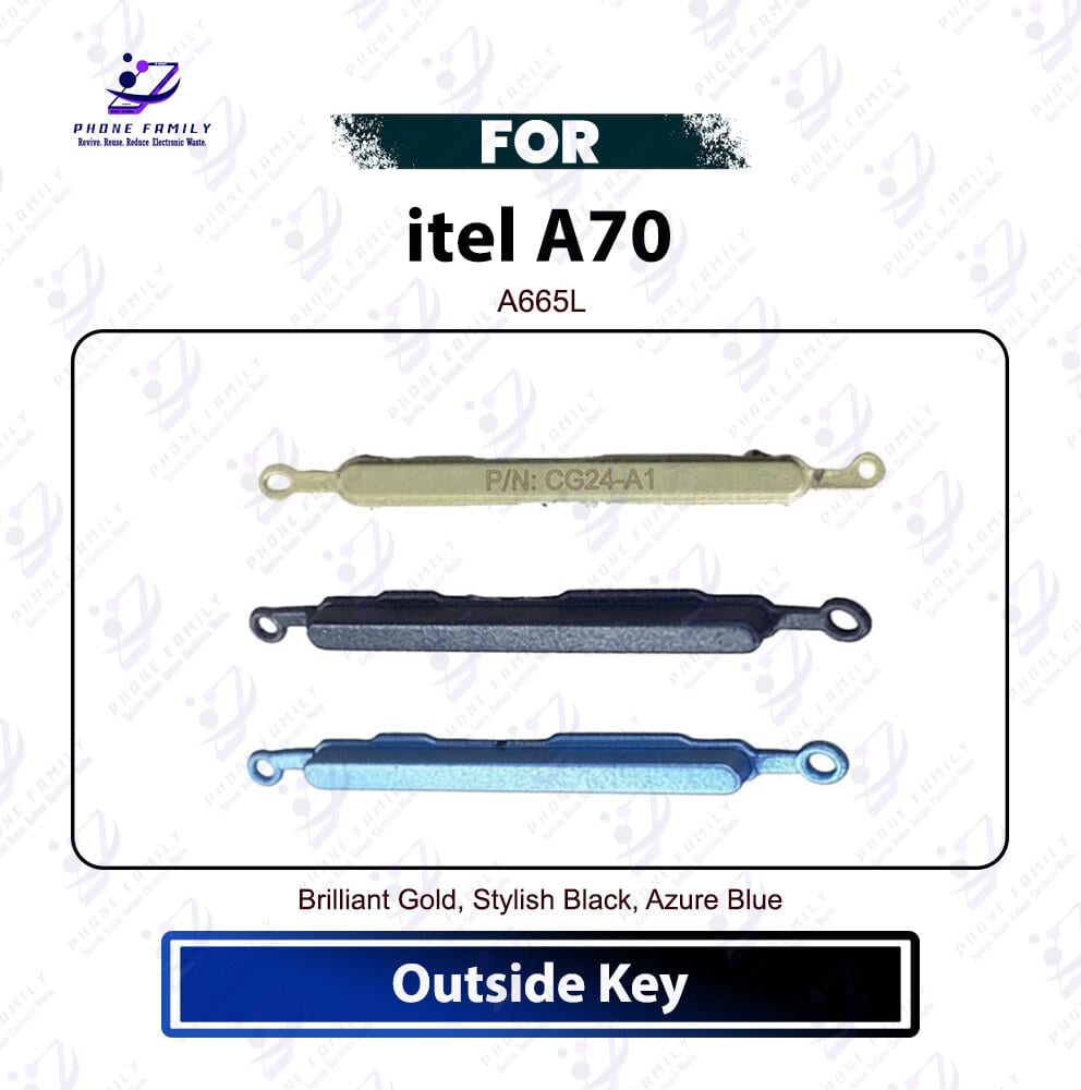 itel A70 Volume Up Down Button Side Key, Outside Key Replacement Repair Spare Part For A665L Price in Bangladesh - Mobile.com.bd