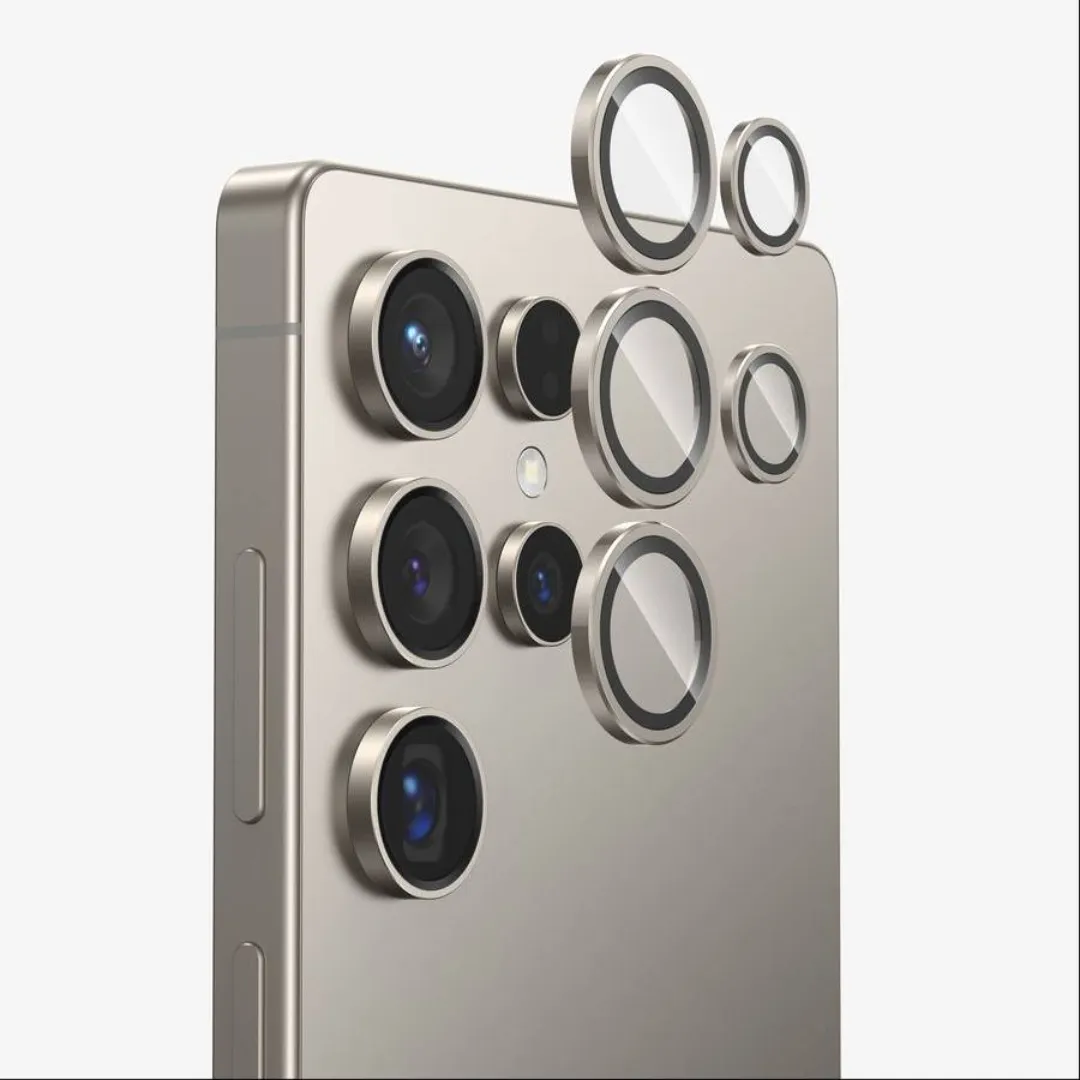 Camera Lens Protector For Samsung Galaxy S25 Ultra 5G, 9H Tempered Glass Metal Individual Ring Cover, Easy Installation, Hd Clear, 1 Set 5 Pcs - Price in Bangladesh