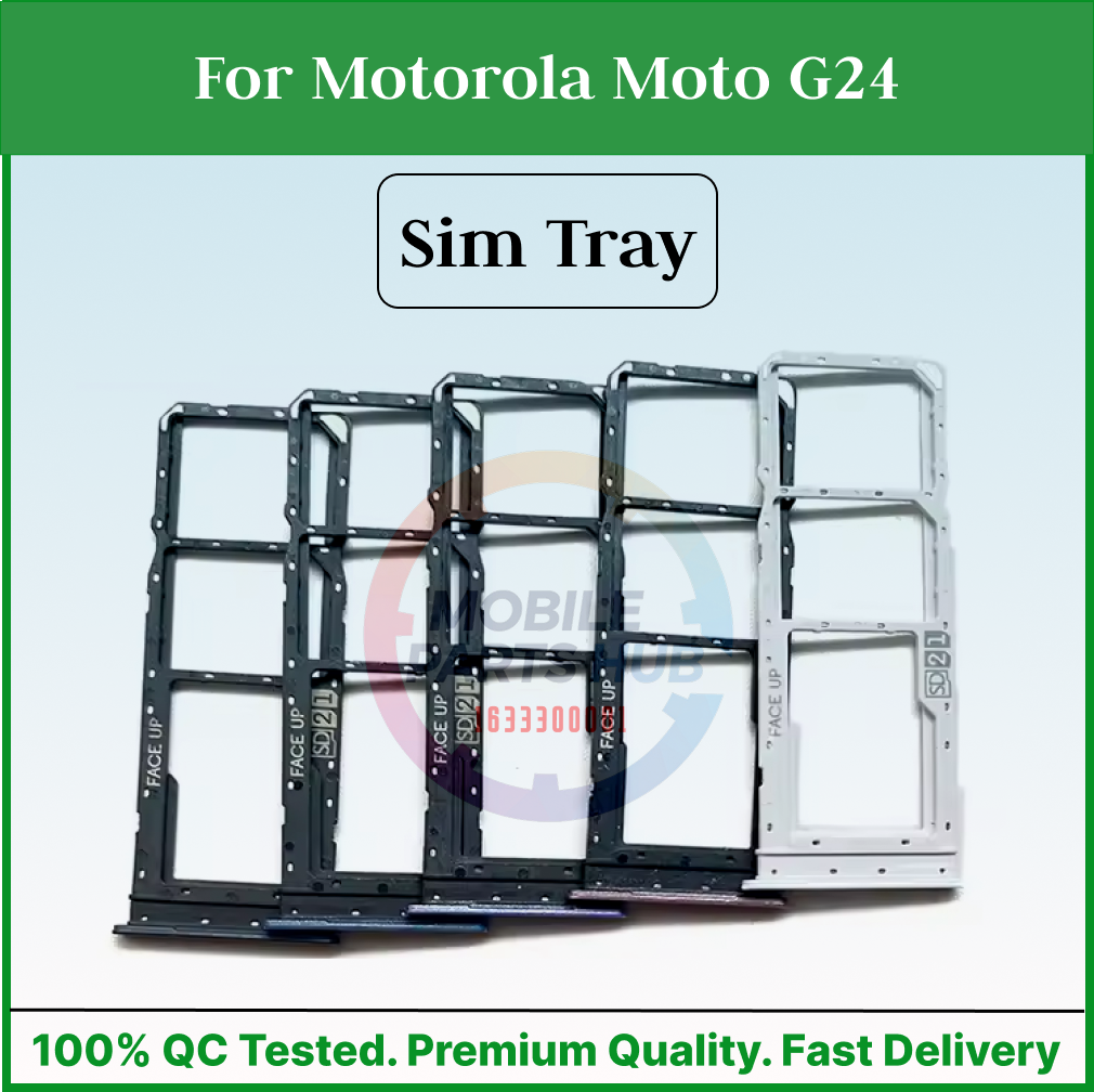 For Motorola Moto G24 Sim Tray Micro SD Card Slot with Sim Ejector Pin Replacement Parts Mobile Parts & Accessories Price in Bangladesh - Mobile.com.bd