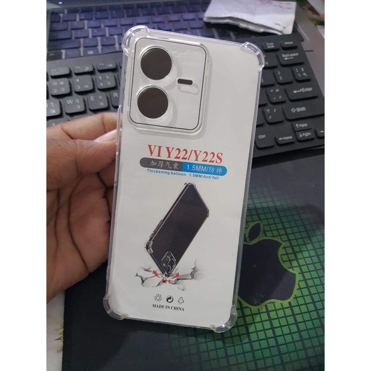 Vivo For vivo Y22 / Y22s Silicone Airbag cover Shockproof Transparent Protective Clear Back Cover TPU Case Case & Cover Price in Bangladesh - Mobile.com.bd
