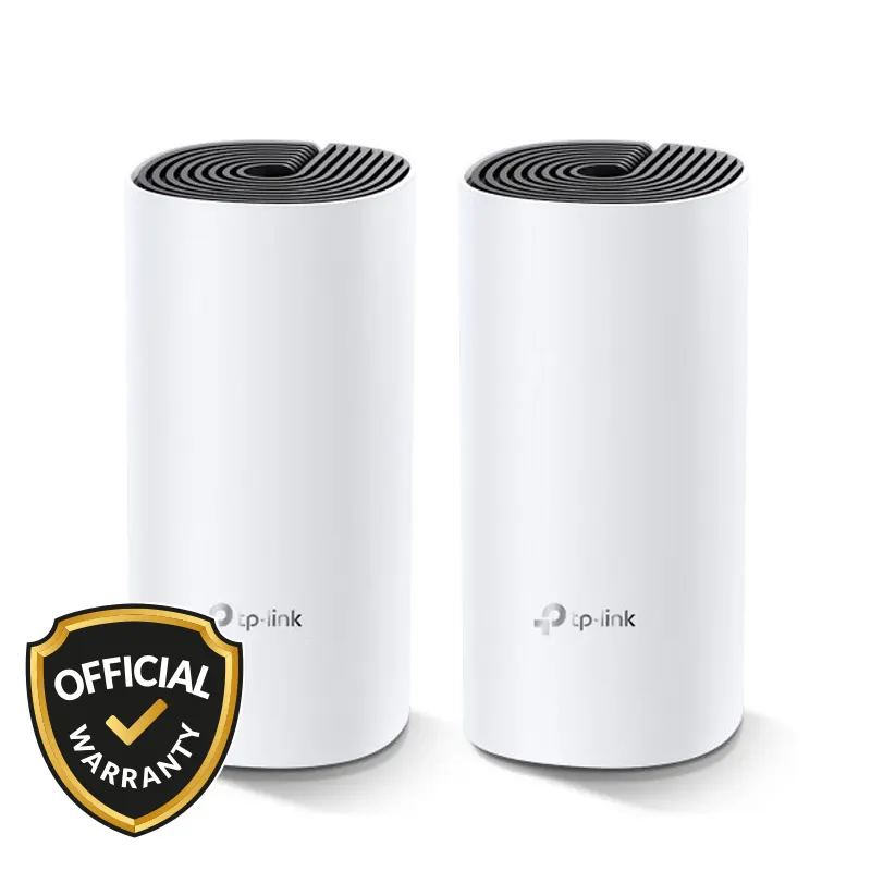 TP-Link Deco M4 (2 Pack) Whole Home Mesh Wi-Fi System AC1200 Dual-Band Router- White