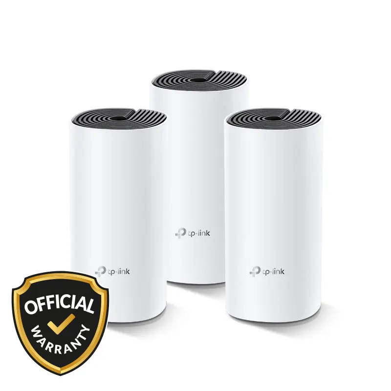 TP-Link Deco M4 (3 Pack) AC1200 Gigabit Dual Band Whole Home Mesh Wi-Fi System Router–White