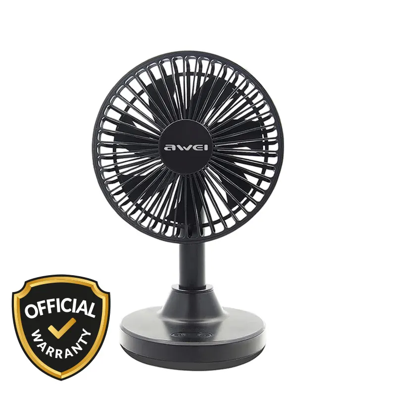 Awei F29 Mini Desktop Oscillating Rechargeable Fan-Black
