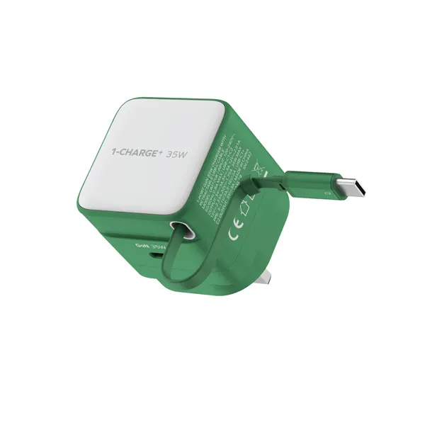 Momax 35W 1-Charge+ 1-Port GaN Adapter with USB-C Cable