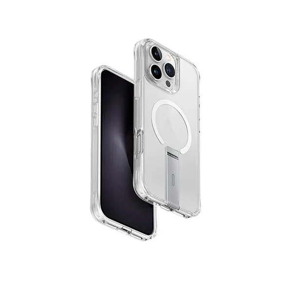 Uniq Eleva Aluminum Kickstand Transparent Case with MagClick (16 Pro Max)