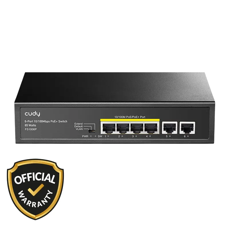 Cudy FS1006P 6-Port 10/100M PoE+ Switch