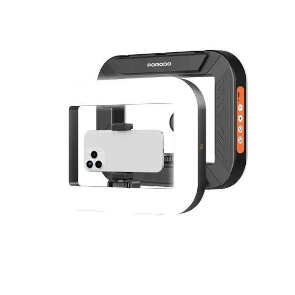 Porodo PDLFST214BK Vlogging Light with Tripod & Shutter Button