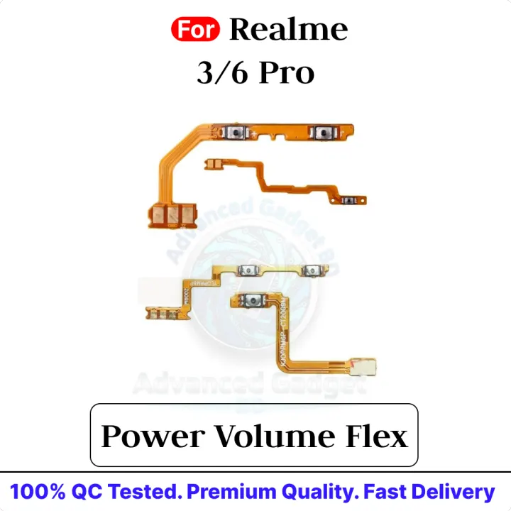 Realme 3/6 Pro Power on / off Switch Button Side Volume Up Down Buttons Flex Cable Replacement Parts Price in Bangladesh - Mobile.com.bd