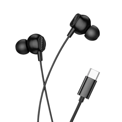 Hoco M117 Victory Type-C Universal Digital Headphones with Microphone (Black)