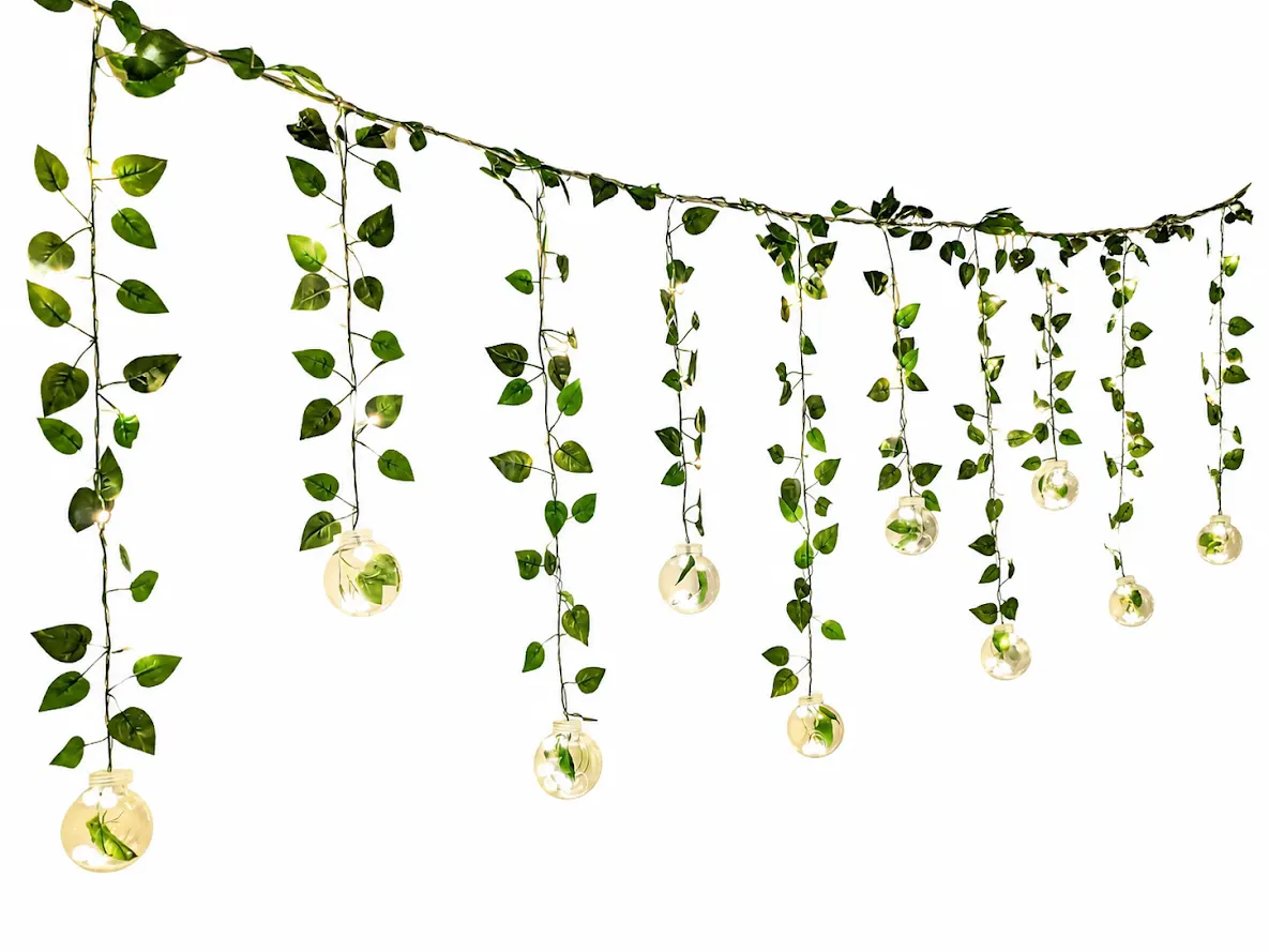 Decorative Bulb Shape Wish Ball with Leaf Light Set