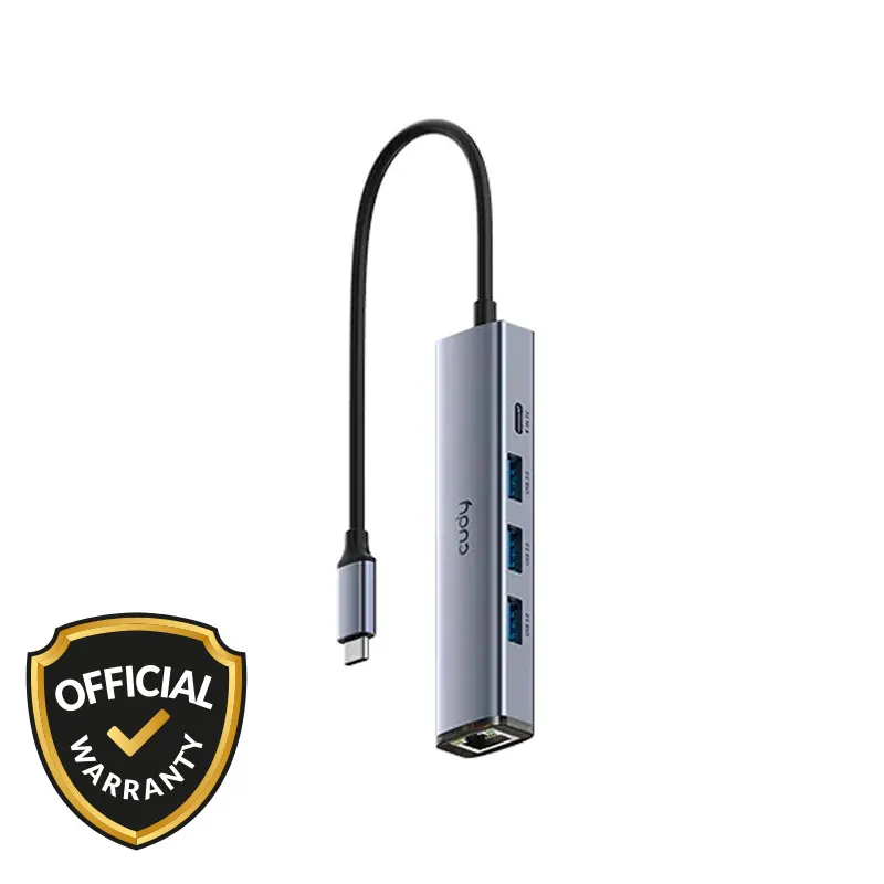 Cudy UH605 5-In-1 USB-C Hub with Gigabit Ethernet Port