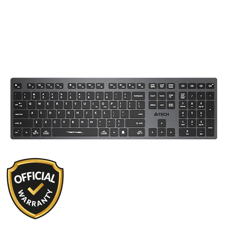 A4Tech FBX50C Fstyler Scissor Switch Multimode Rechargeable Wireless Keyboard