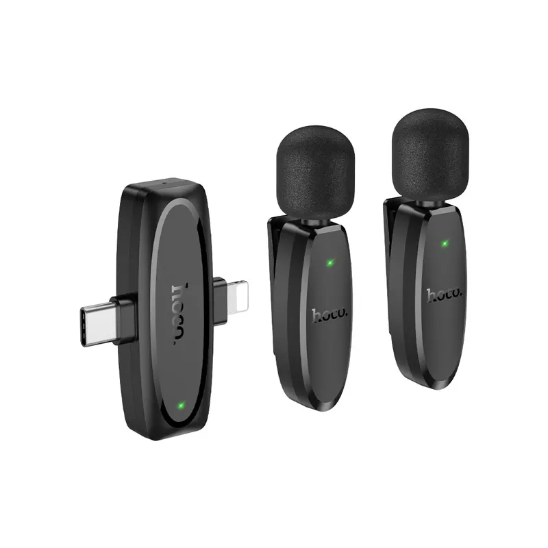 Hoco L15 Type C & Lightning Dual Mic Lavalier Wireless Microphone