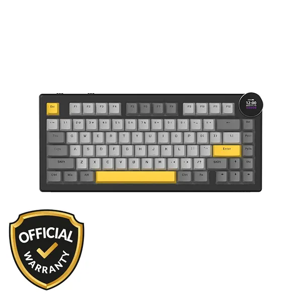 Ajazz AK820 V2 Tri-Mode Mechanical Keyboard (White Peach Switch)
