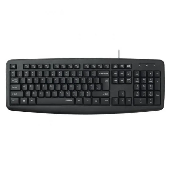 Rapoo NK2600 Spill-resistant Black Wired USB Keyboard Price in Bangladesh - Mobile.com.bd
