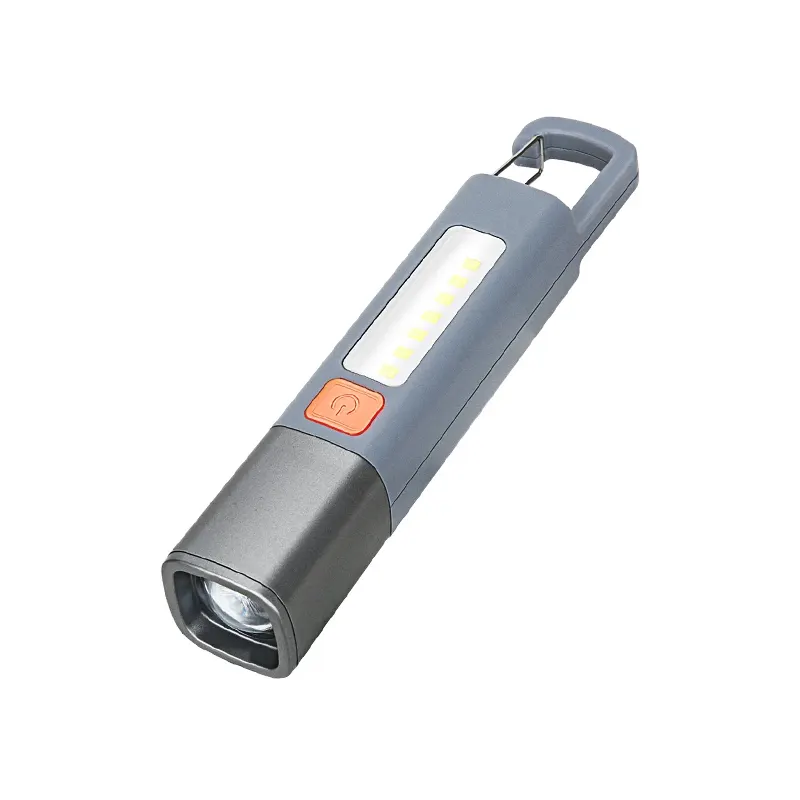 Smiling Shark Super Bright LED Flashlight with Hook Camping (SD1023) - Grey