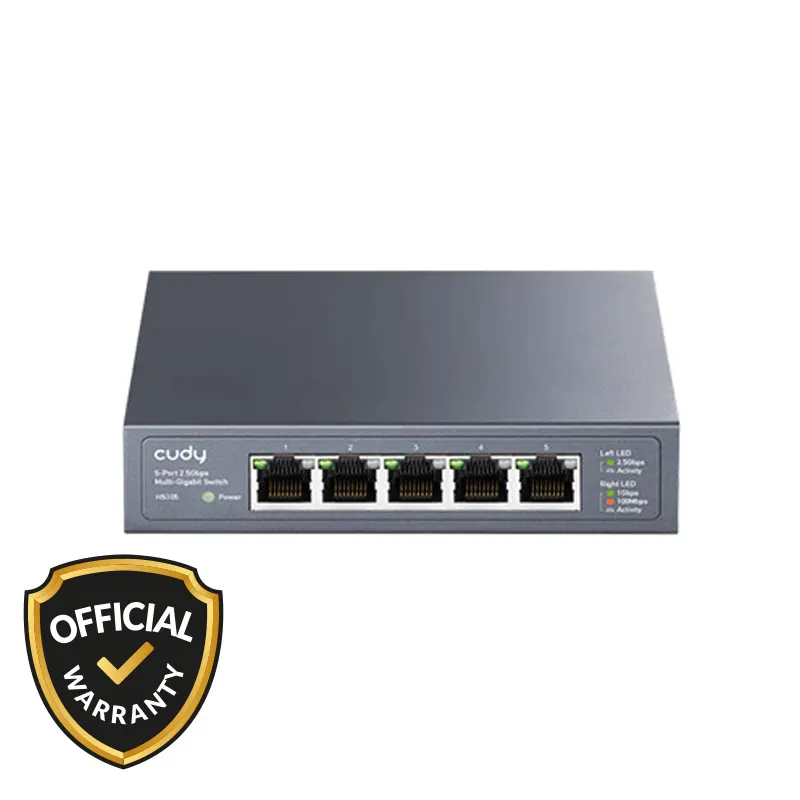 Cudy HS105 5 Port 2.5G Multi Gigabit Switch
