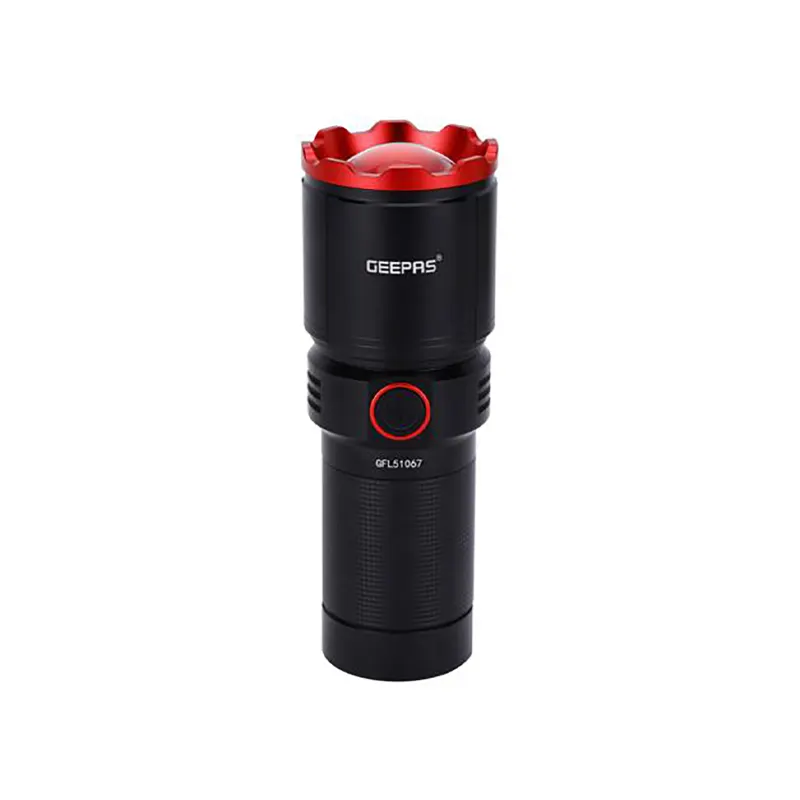 Geepas GFL51067 Rechargeable LED Flashlight With Power Bank