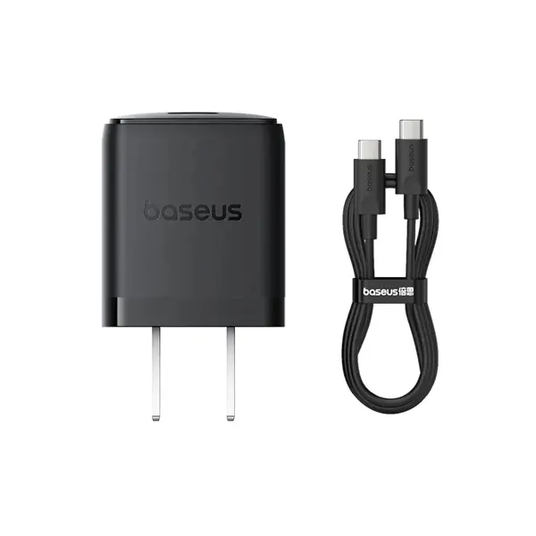 Baseus Palm Series PD 20W Fast Charging Adapter with Type-C to Type-C Cable (CCZC20US)