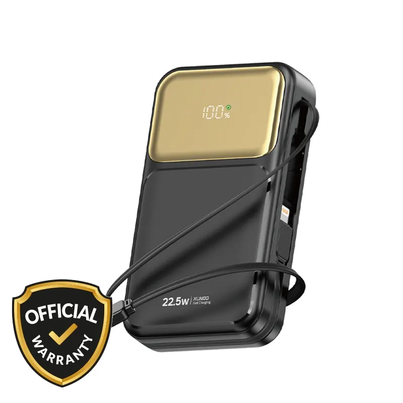 Xundd XDPB-004 10000mAh 22.5W Fast Charging Power Bank with Built-in Cables