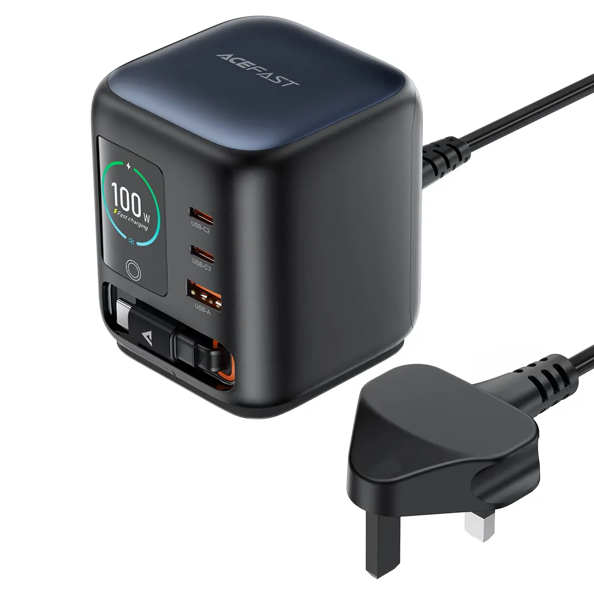 Acefast Desktop Power Station Z10 PD100W GaN (3xUSB-C+USB-A) UK Power Cord Adaptors Price in Bangladesh - Mobile.com.bd
