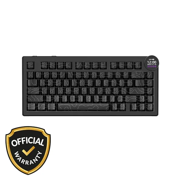Ajazz AK820 V2 Pro 8K Tri-Mode Mechanical Keyboard with TFT Screen (White Peach Switch)